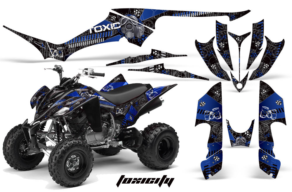 Yamaha Raptor 350 Graphics Toxicity Blue BlackBG